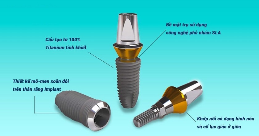 Trụ Implant Mỹ với cấu tạo và thiết kế thông minh