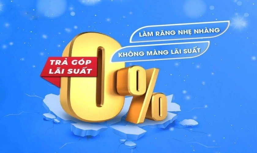 Trồng răng sứ Implant hỗ trợ trả góp lãi suất 0%